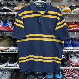 Polo Ralph Lauren Polo Shirt Blue Yellow Striped Short Sleeve Preppy XL
