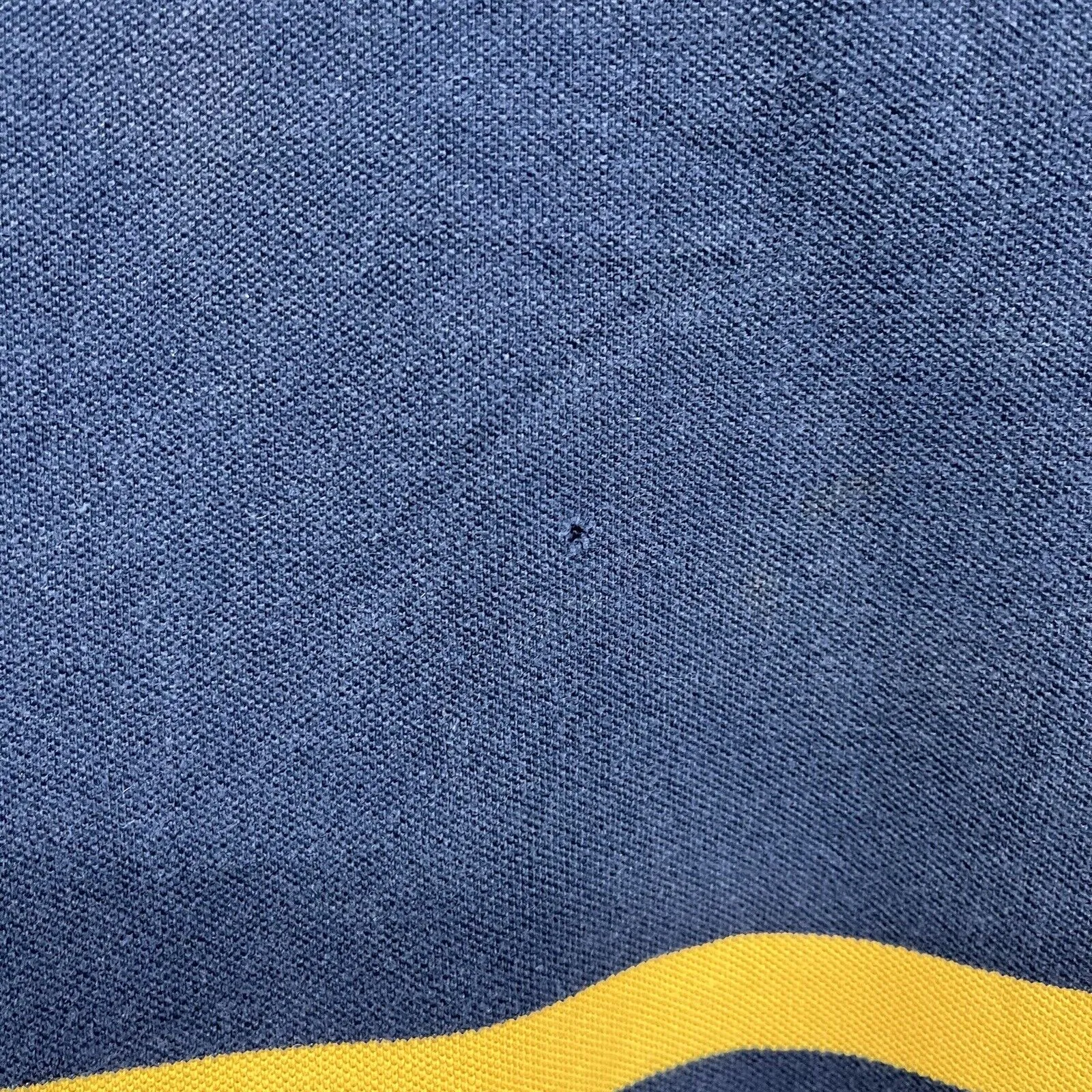 Polo Ralph Lauren Polo Shirt Blue Yellow Striped Short Sleeve Preppy XL