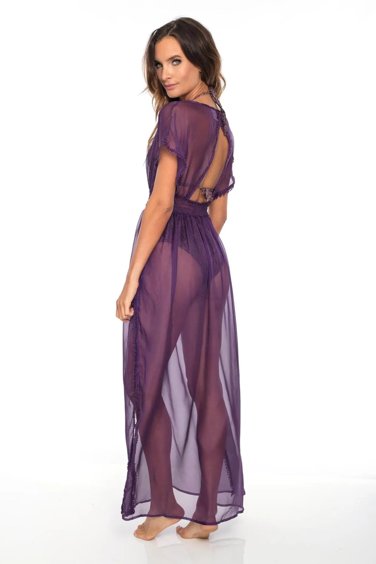 Purple Maxi Dress Cover Up
