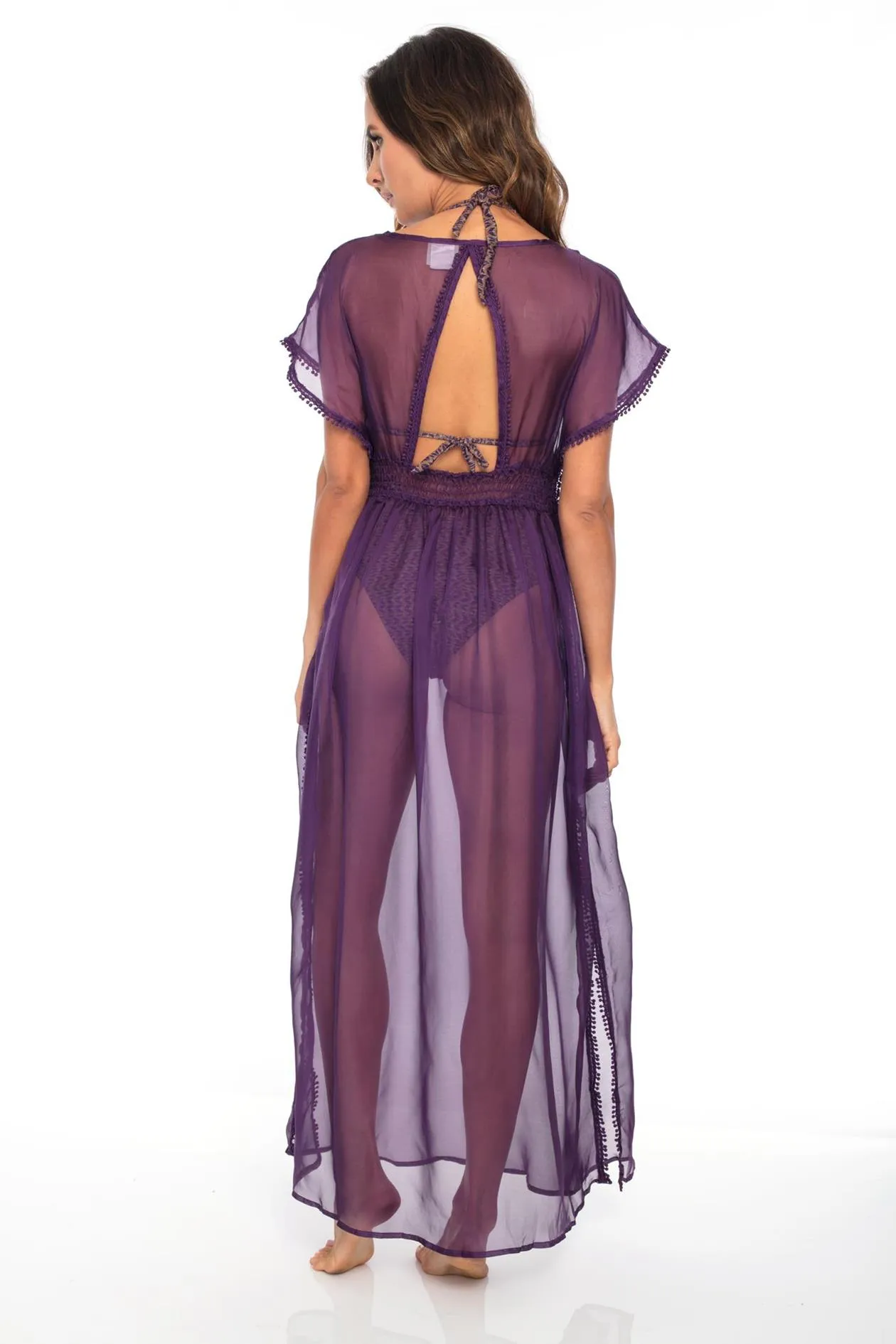 Purple Maxi Dress Cover Up