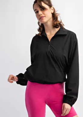 Quarter Zip Cinch Bottom Lightweight Jacket