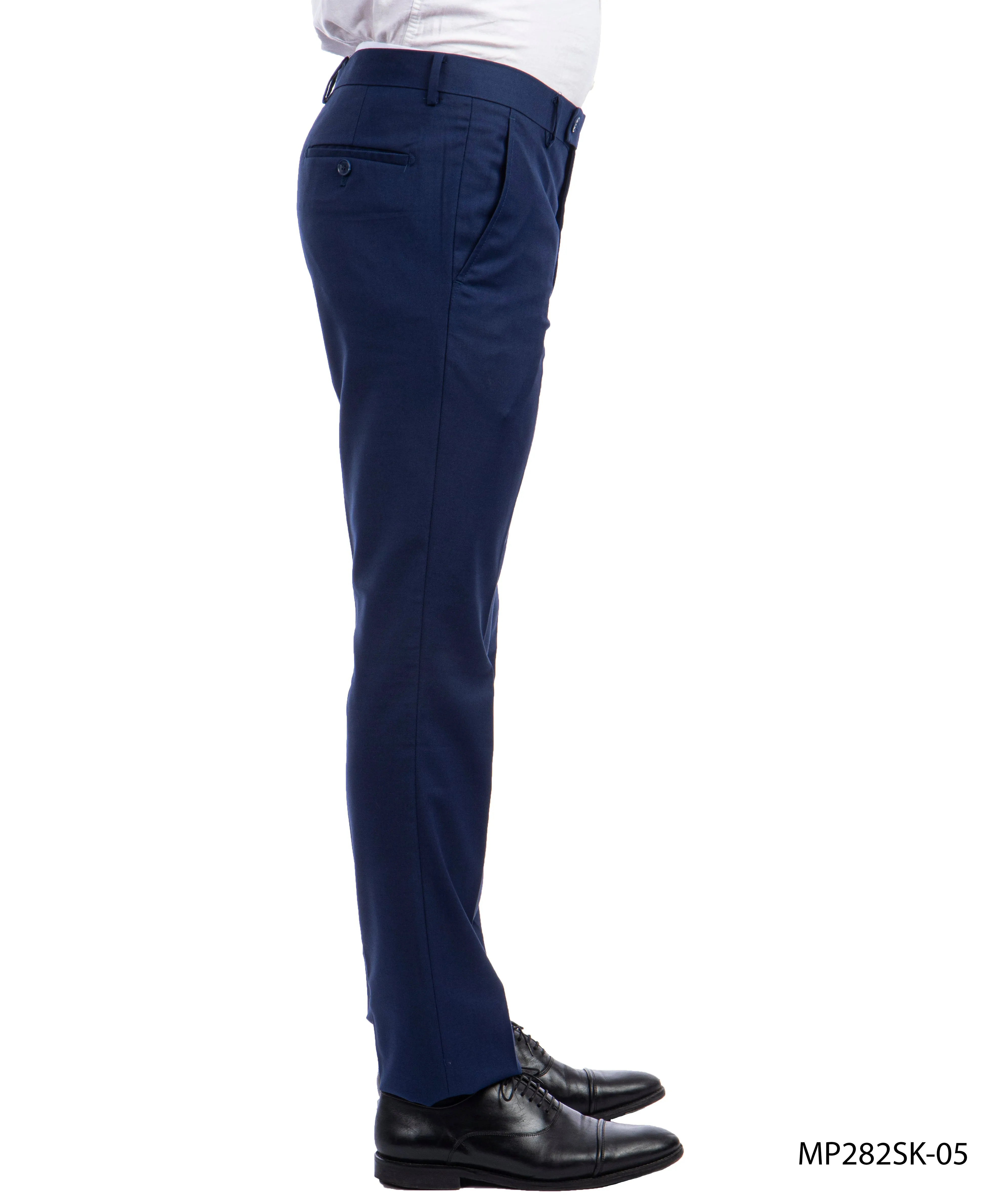 Sean Alexander Indigo Performance Stretch Skinny Dress Pants For Men