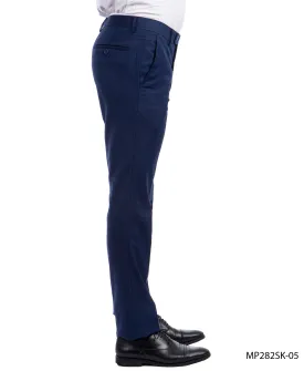 Sean Alexander Indigo Performance Stretch Skinny Dress Pants For Men
