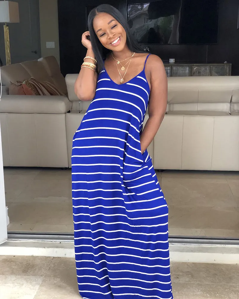 Stylish Stripe Sling Dress