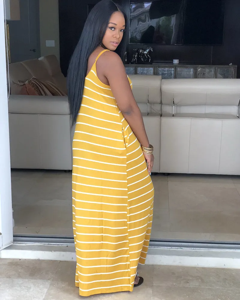 Stylish Stripe Sling Dress