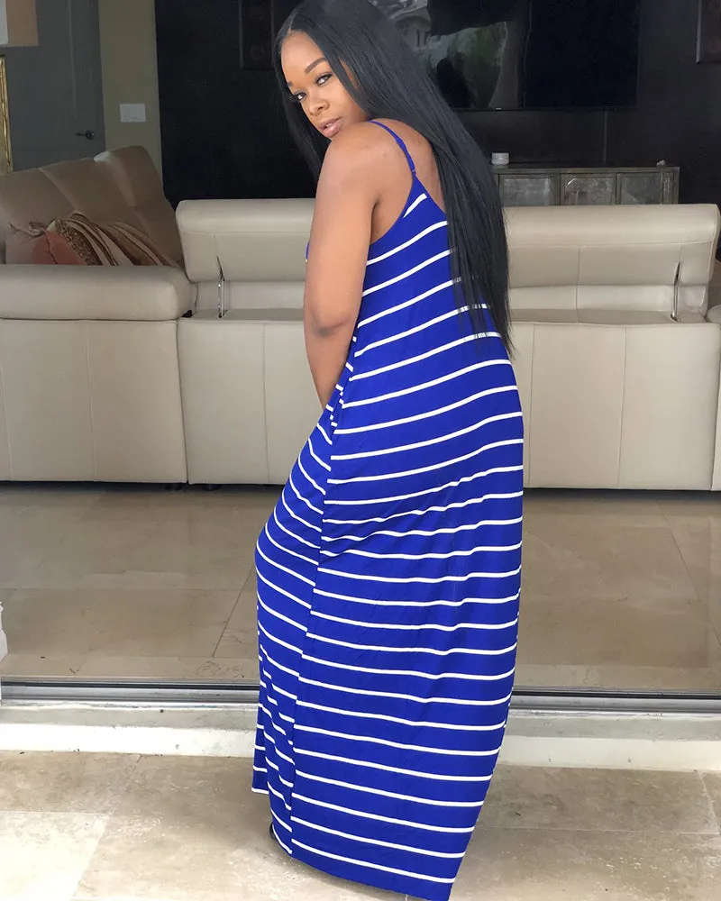 Stylish Stripe Sling Dress