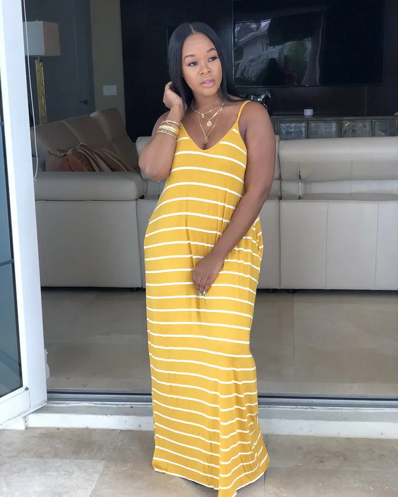 Stylish Stripe Sling Dress