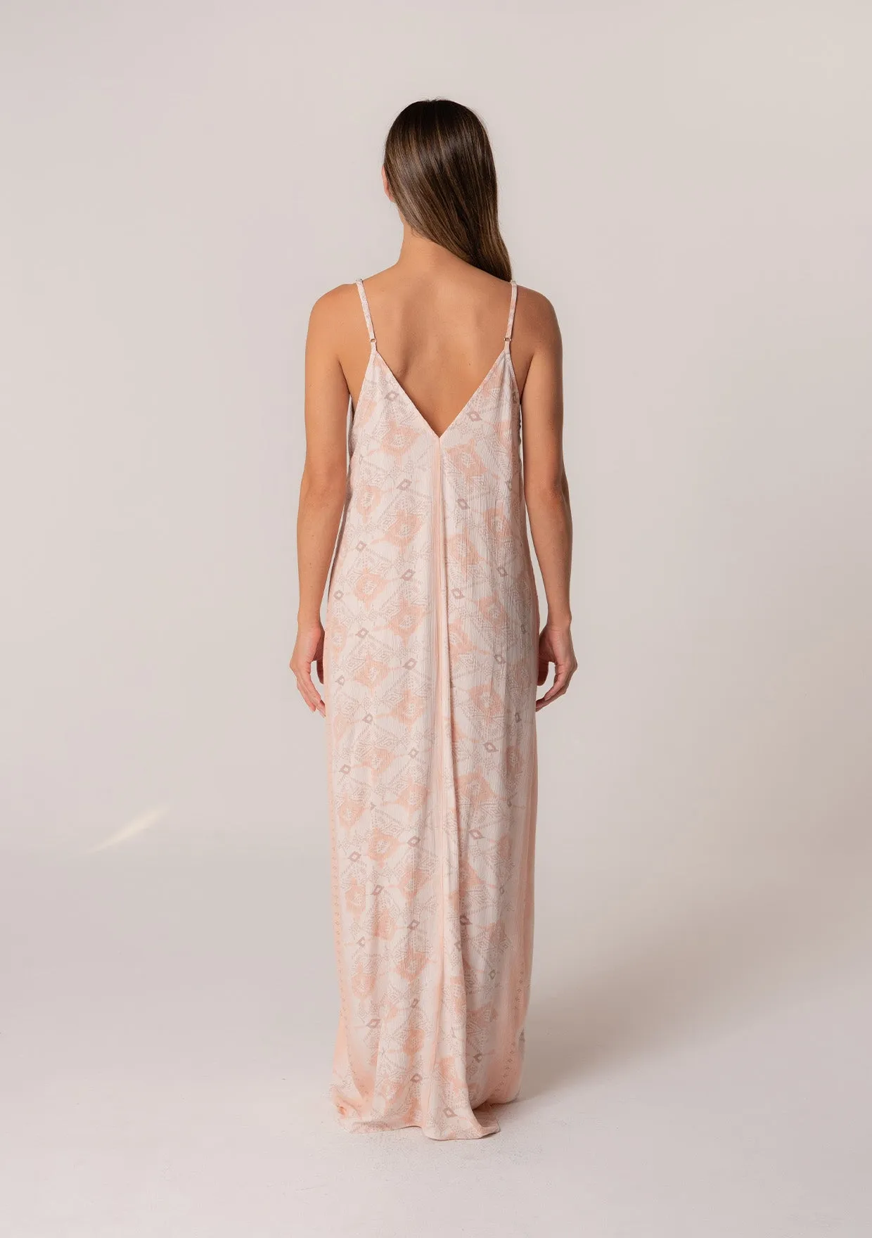 Ultra Bohemian Spaghetti Strap V Neck Maxi Dress