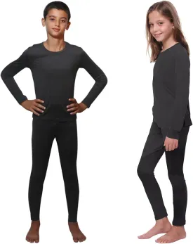 Ultra Dry Thermal Underwear For Kids Long Johns Fleece Lined Leggings And Shirt Boy And Girl Unisex Underwear Base Layer