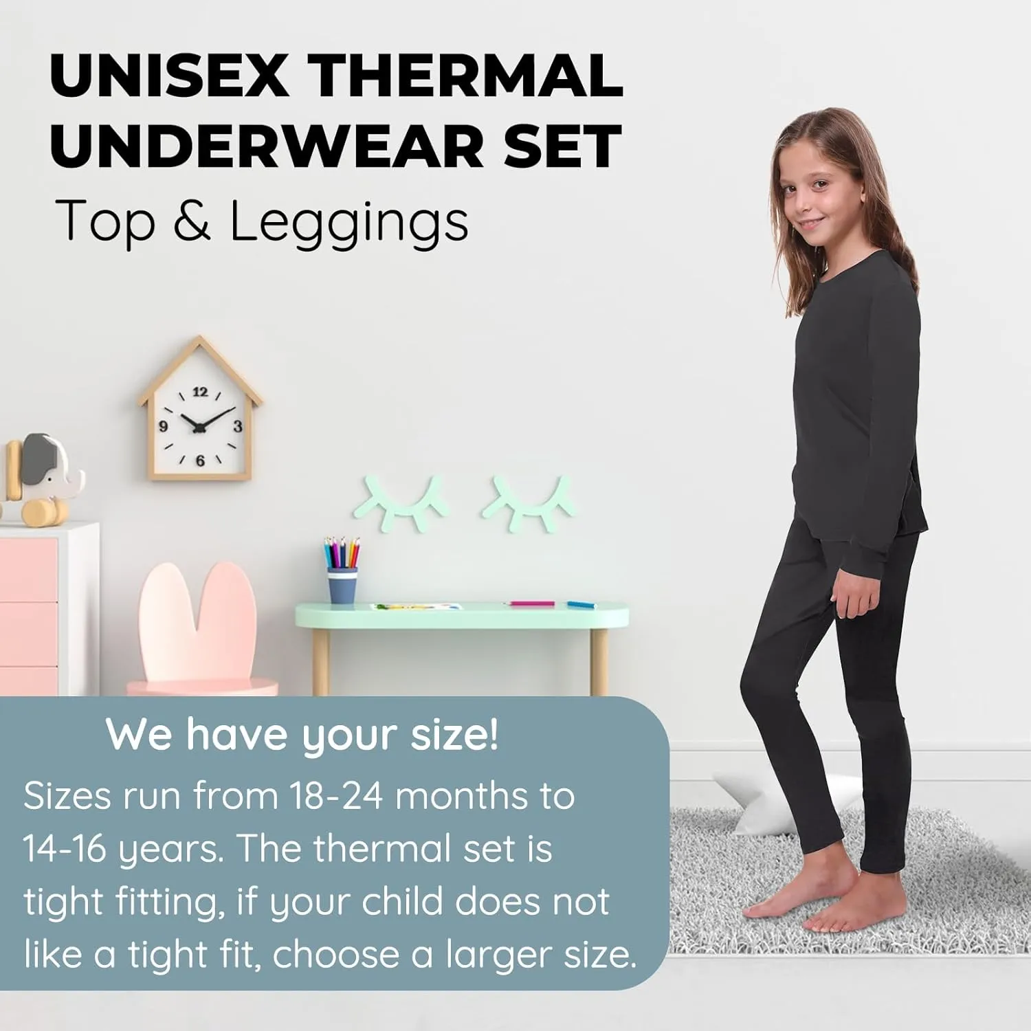Ultra Dry Thermal Underwear For Kids Long Johns Fleece Lined Leggings And Shirt Boy And Girl Unisex Underwear Base Layer