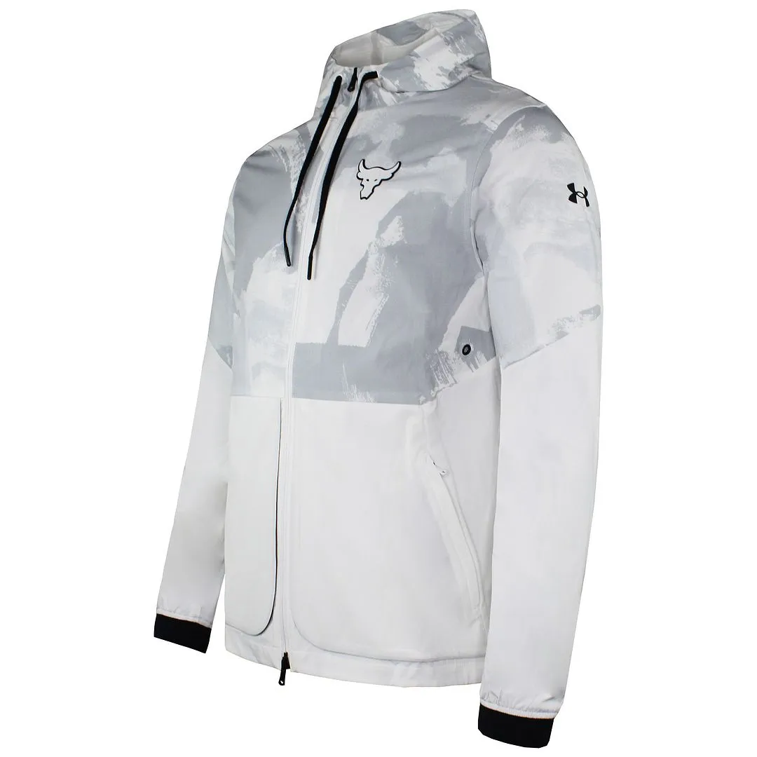 Under Armour Logo Mens White Windbreaker Jacket