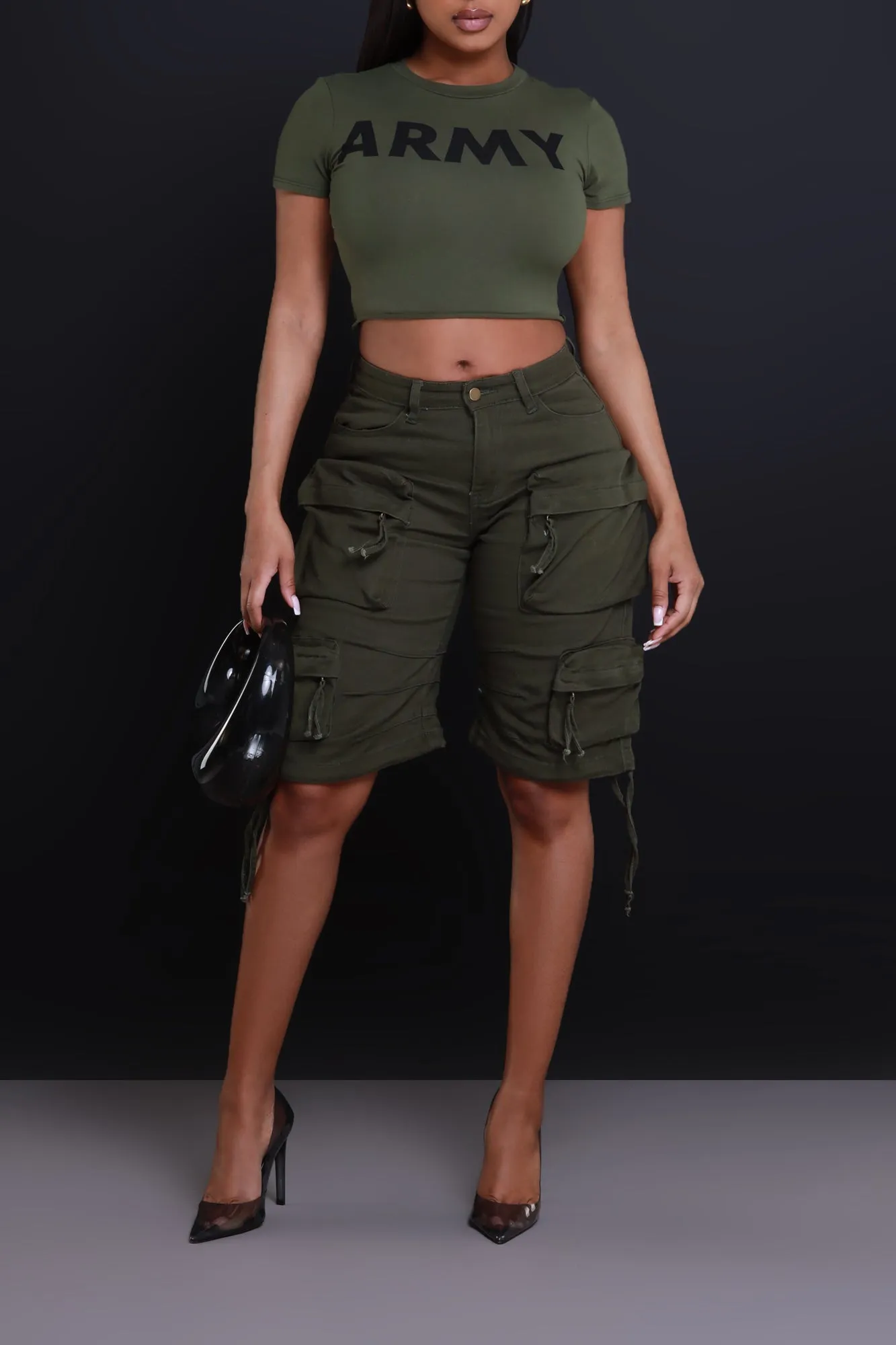 Undisclosed Cargo Bermuda Shorts - Olive