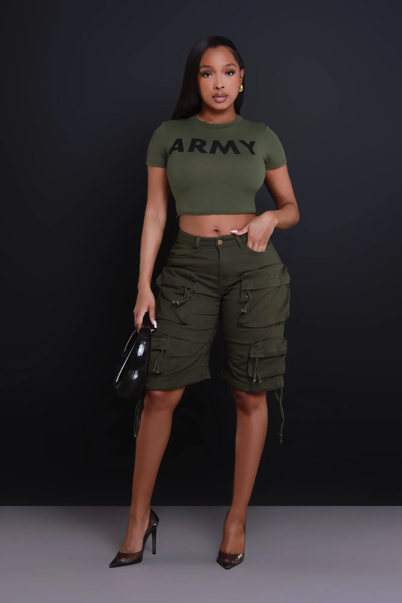 Undisclosed Cargo Bermuda Shorts - Olive