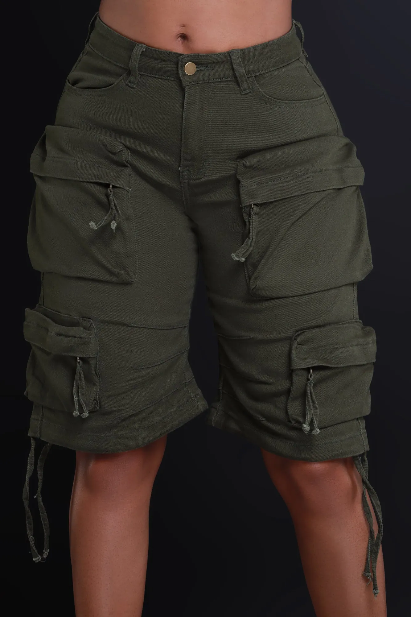Undisclosed Cargo Bermuda Shorts - Olive