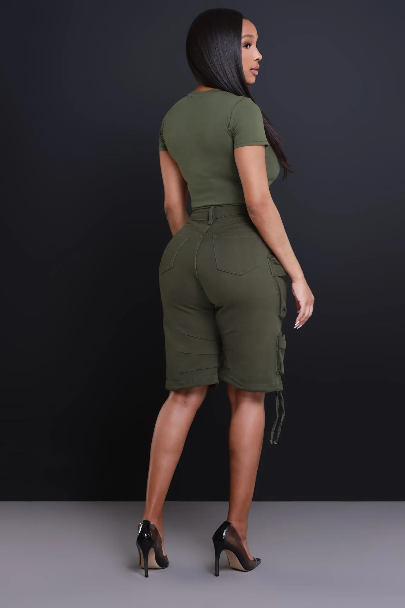 Undisclosed Cargo Bermuda Shorts - Olive