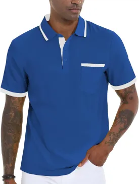 V VALANCH Polo Shirt for Men Short Sleeve Golf Polo Moisture Wicking Collared Tennis T Shirt