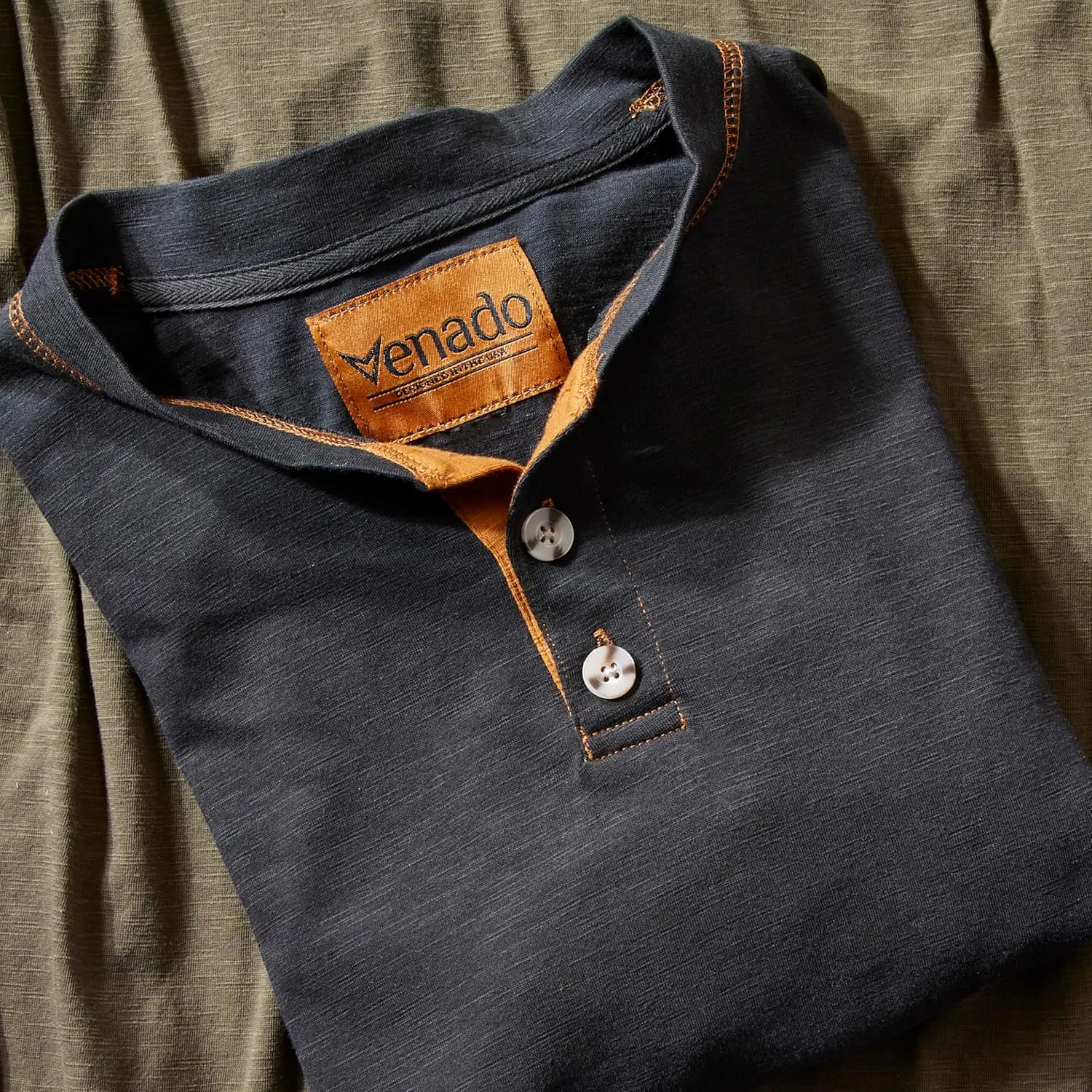 Venado Heavyweight Flex Henley - Long Sleeve Shirts for Men