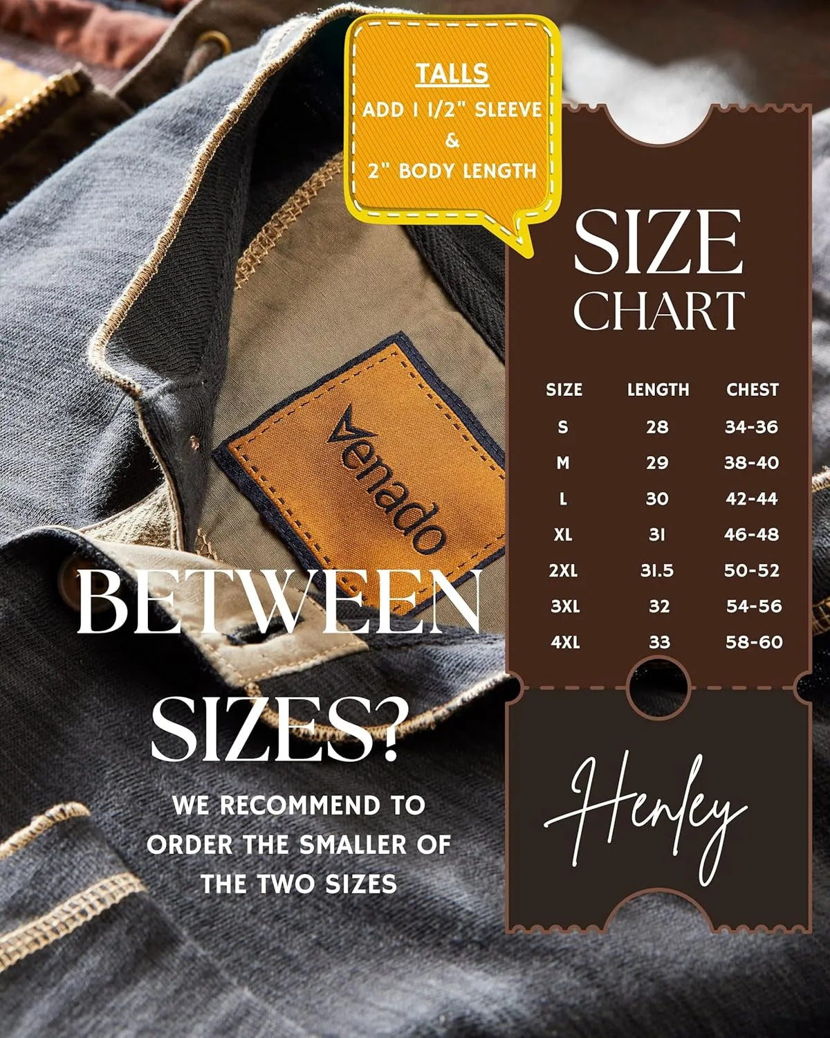 Venado Heavyweight Flex Henley - Long Sleeve Shirts for Men