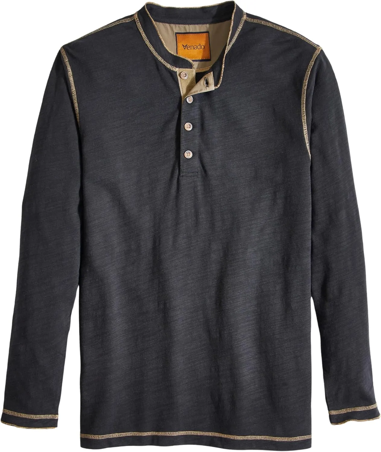 Venado Heavyweight Flex Henley - Long Sleeve Shirts for Men
