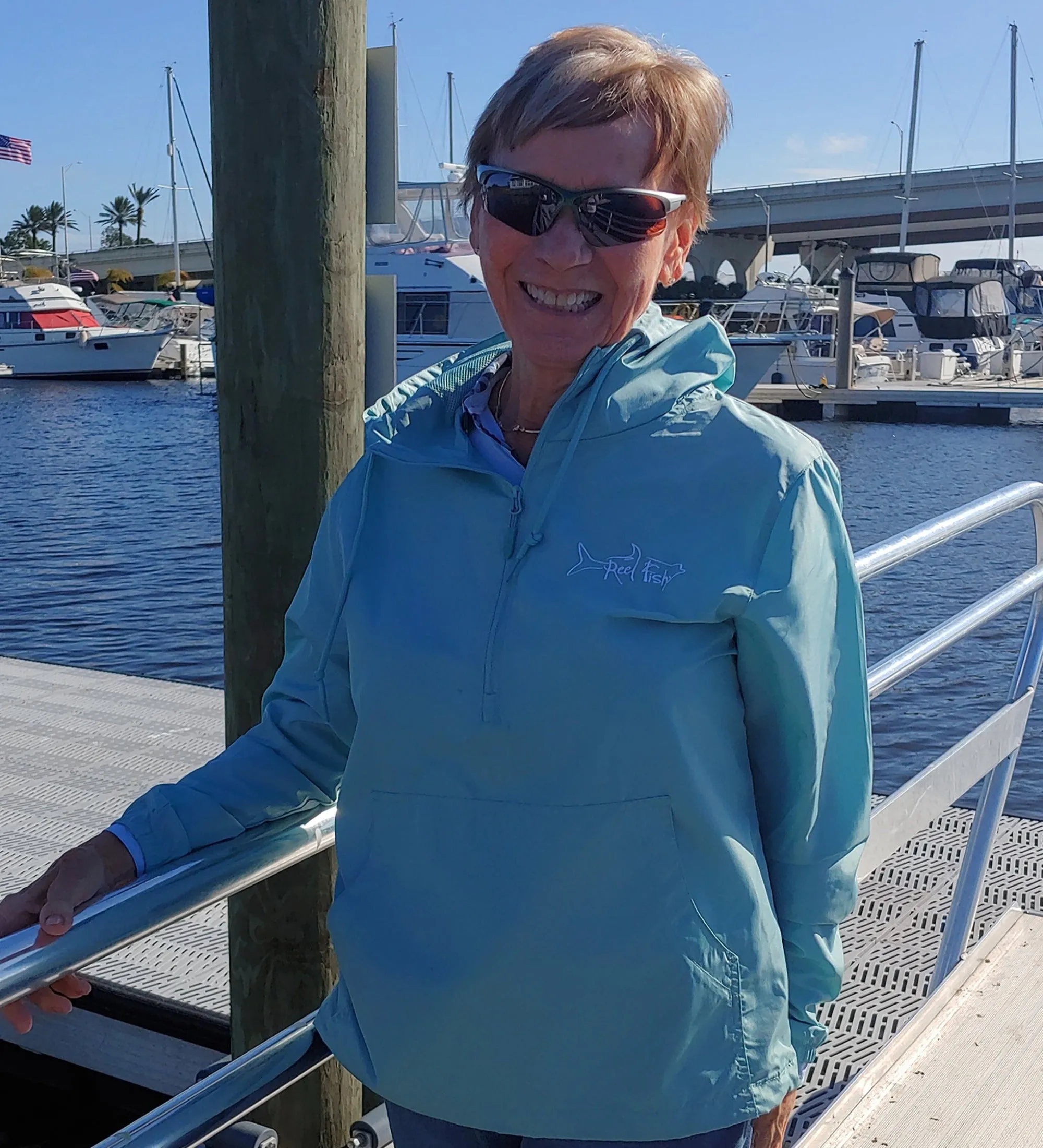 Windbreaker Jacket, Lightweight 1/2-zip Pullover, Water Resistant, Reel Fishy Tarpon logo