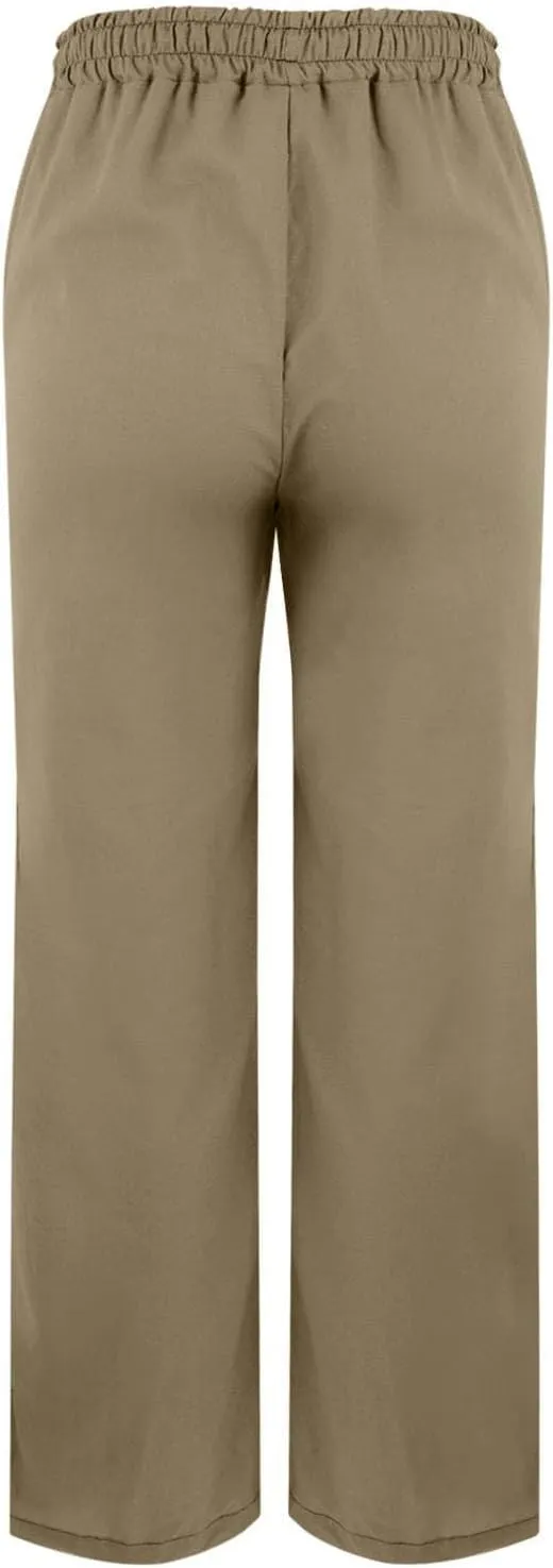 Women's Fashion Loose Casual Solid Color Cotton Linen Dressy Loose Fit Pants