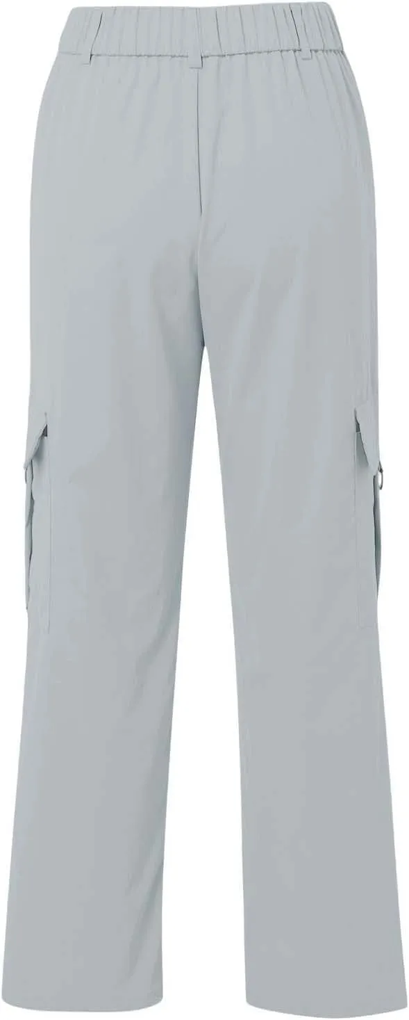 Women's High Waisted Cargo Pants Travel Y2K Streetwear Baggy Stretchy Pants with 4 Pockets Straight Leg Trousers