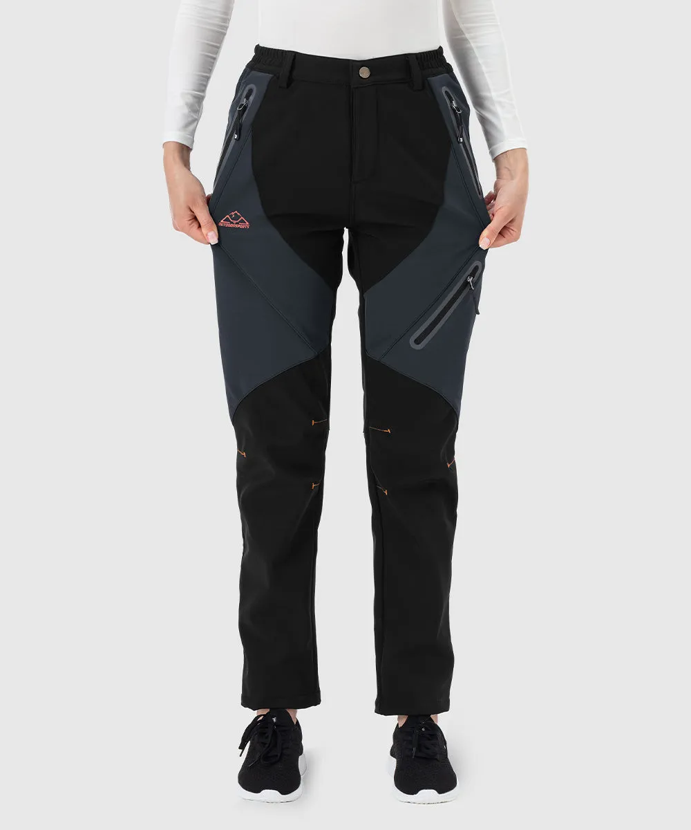 Women's Windproof Fleece Lined Hiking Pants