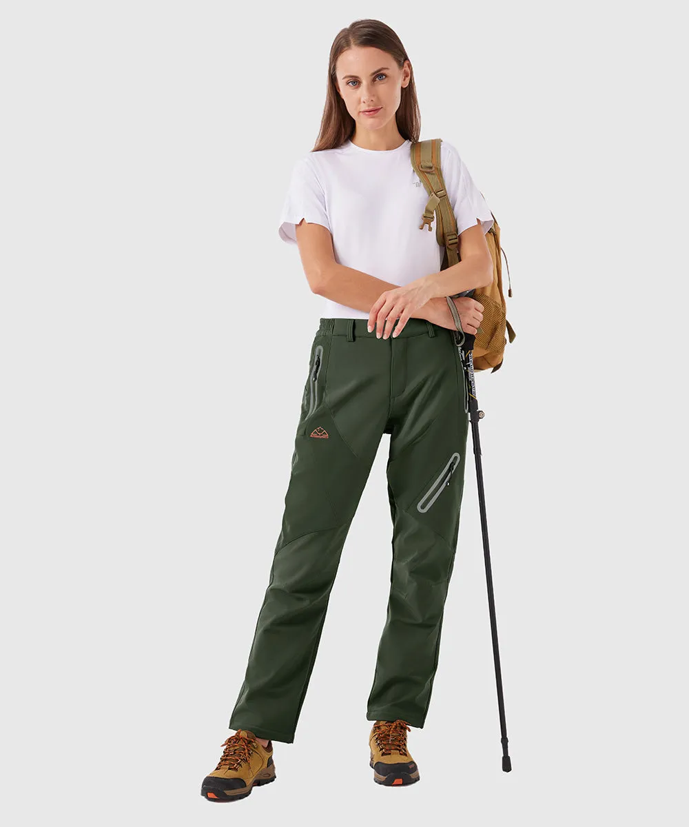 Women's Windproof Fleece Lined Hiking Pants