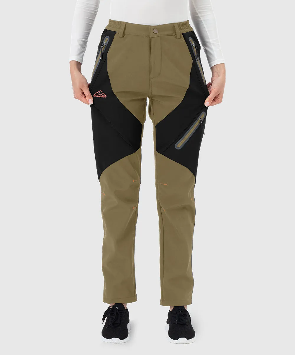 Women's Windproof Fleece Lined Hiking Pants