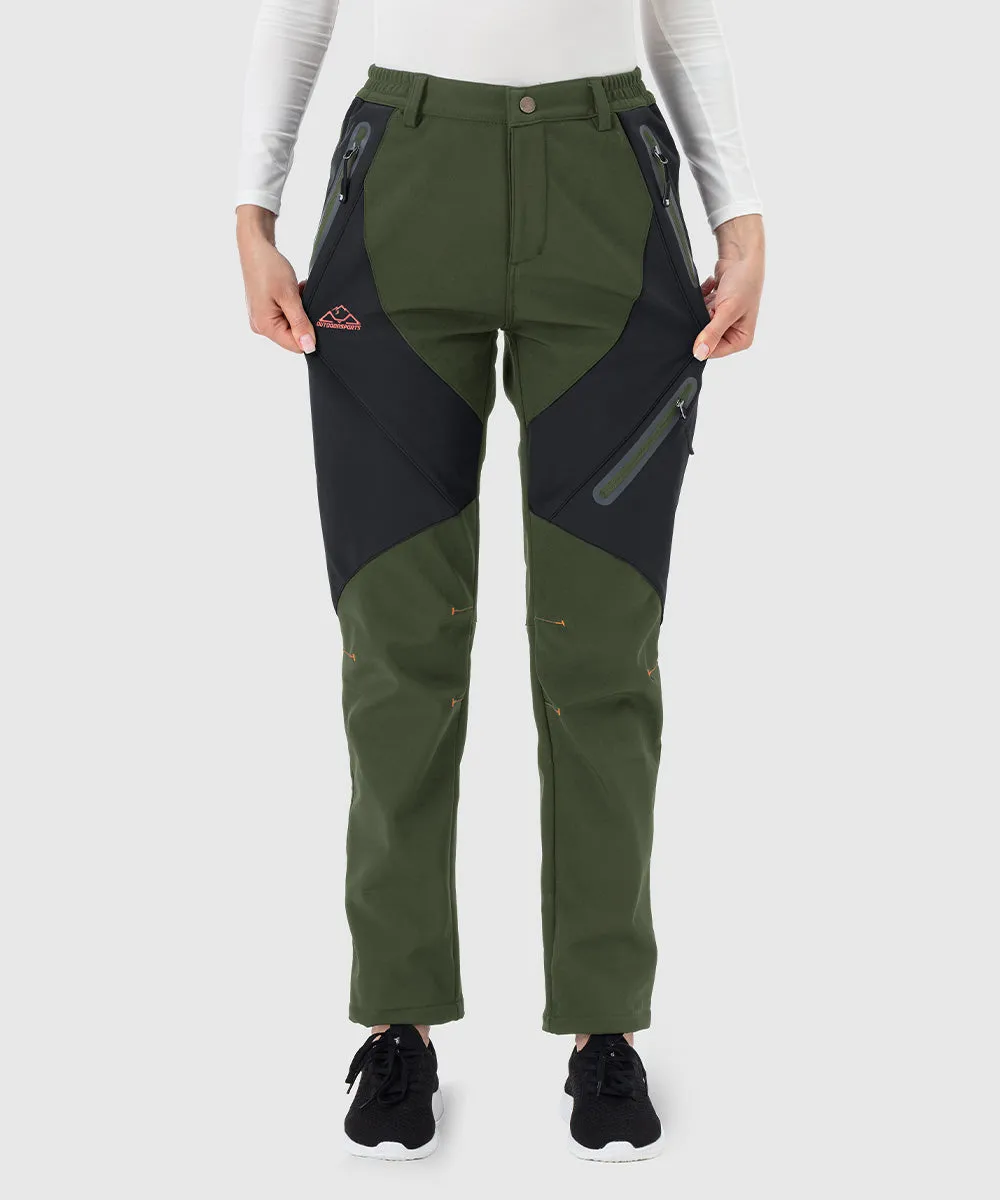 Women's Windproof Fleece Lined Hiking Pants