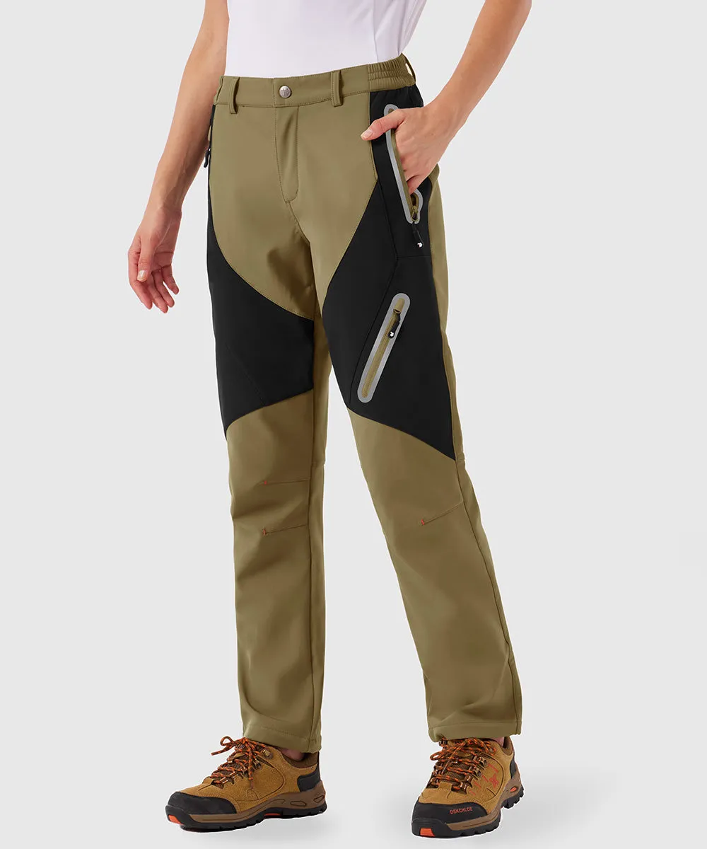 Women's Windproof Fleece Lined Hiking Pants