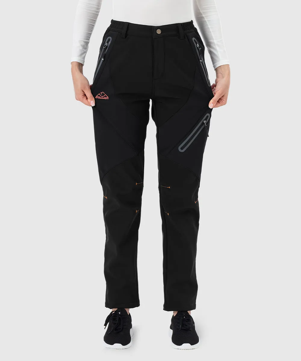 Women's Windproof Fleece Lined Hiking Pants