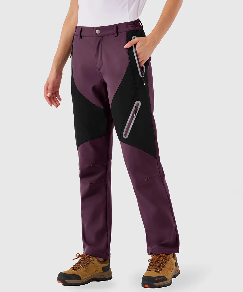 Women's Windproof Fleece Lined Hiking Pants