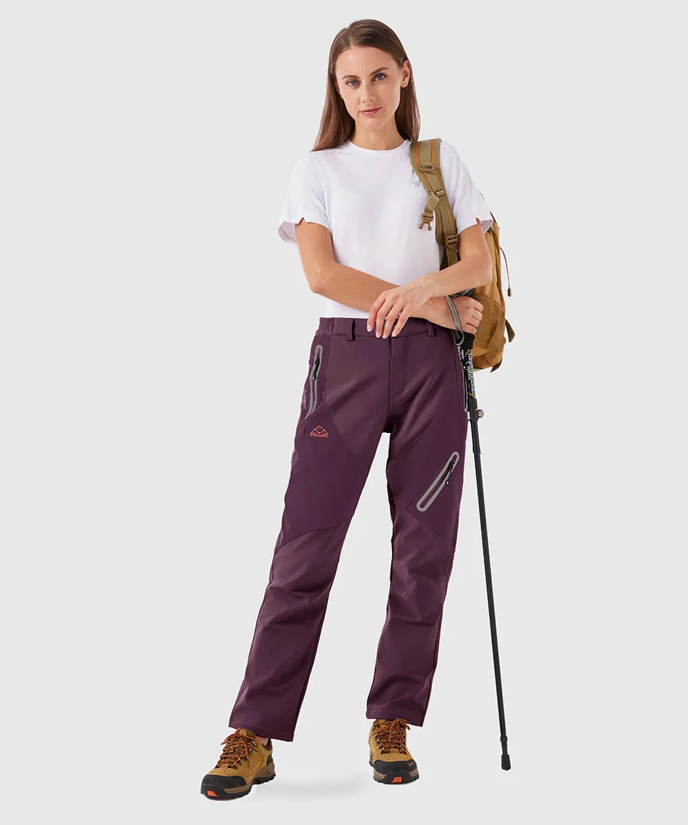 Women's Windproof Fleece Lined Hiking Pants