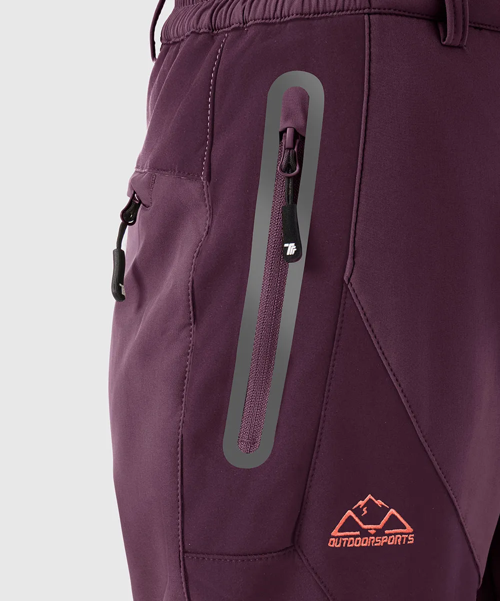 Women's Windproof Fleece Lined Hiking Pants