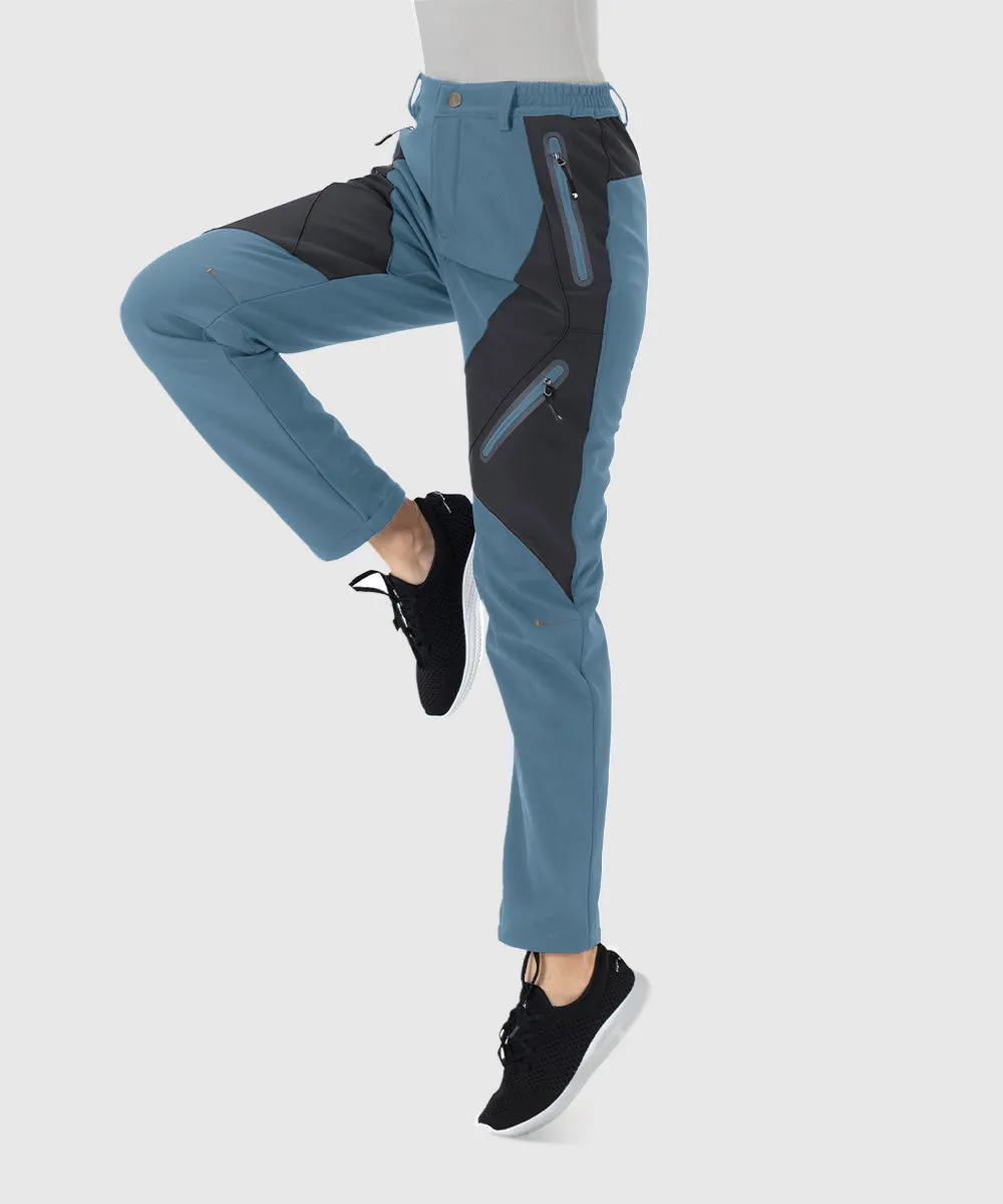 Women's Windproof Fleece Lined Hiking Pants