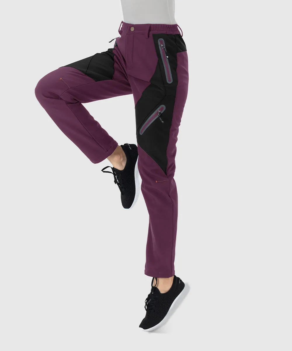 Women's Windproof Fleece Lined Hiking Pants