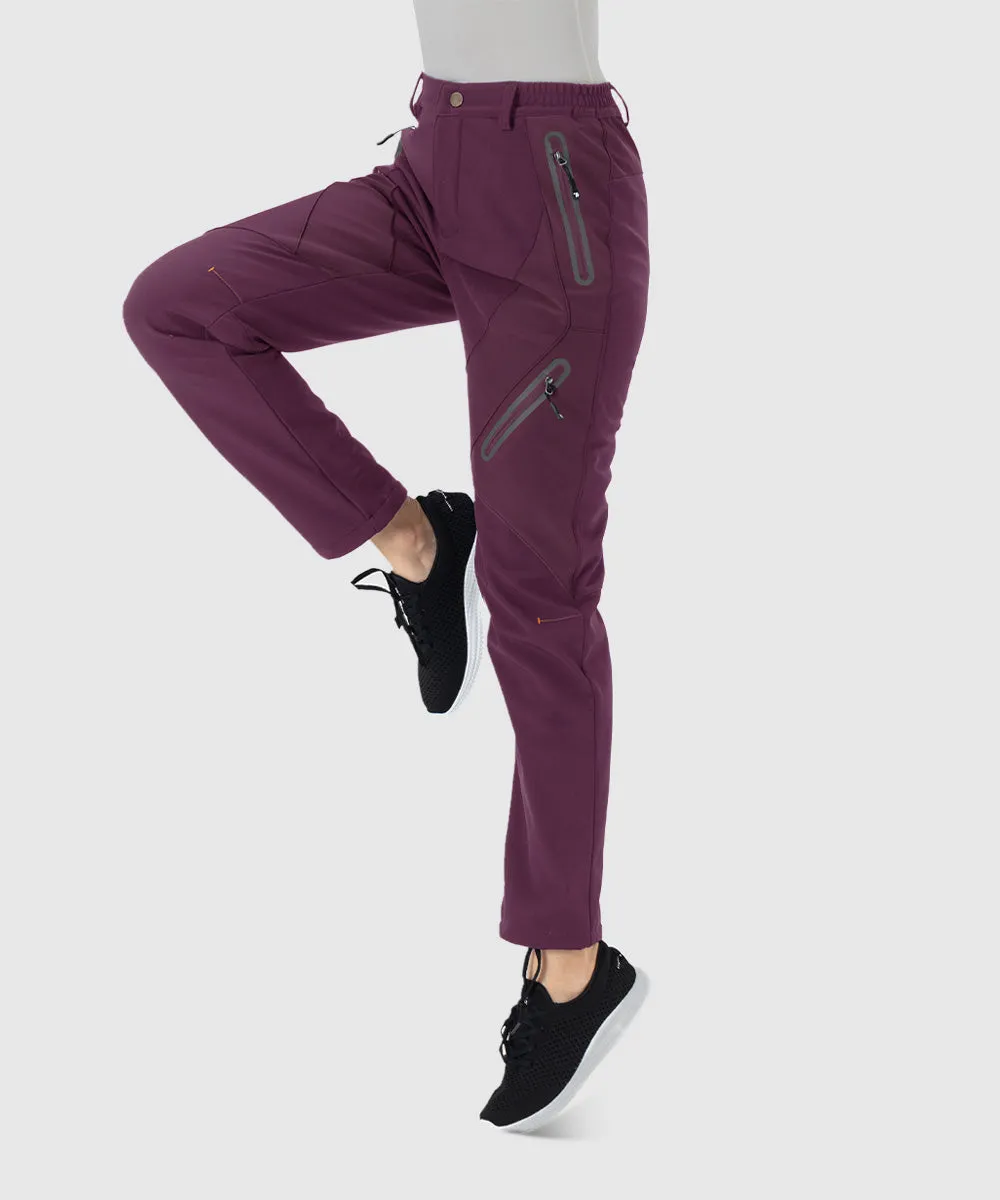Women's Windproof Fleece Lined Hiking Pants