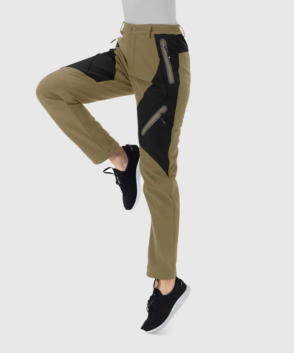 Women's Windproof Fleece Lined Hiking Pants
