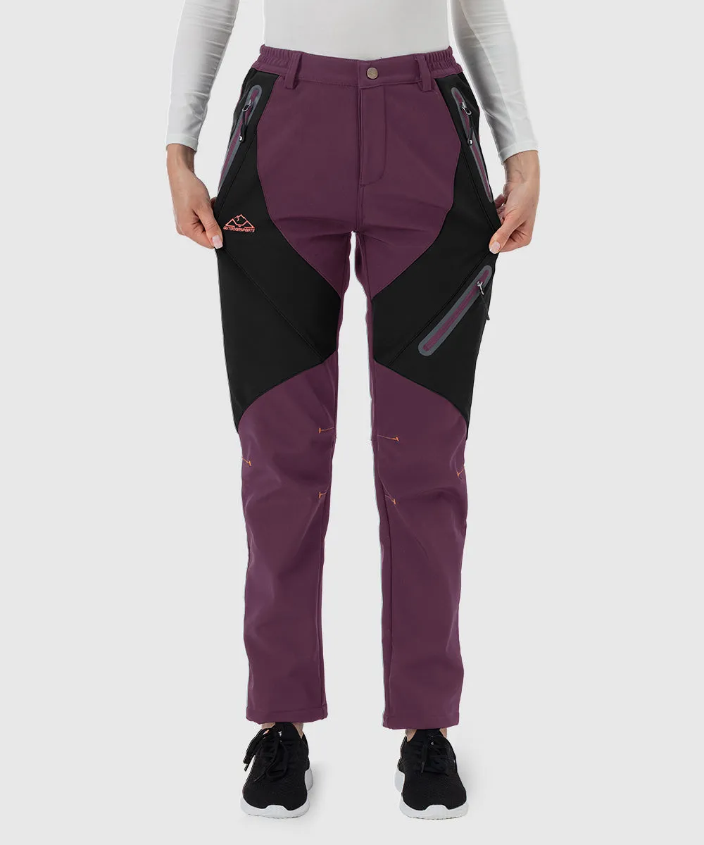 Women's Windproof Fleece Lined Hiking Pants