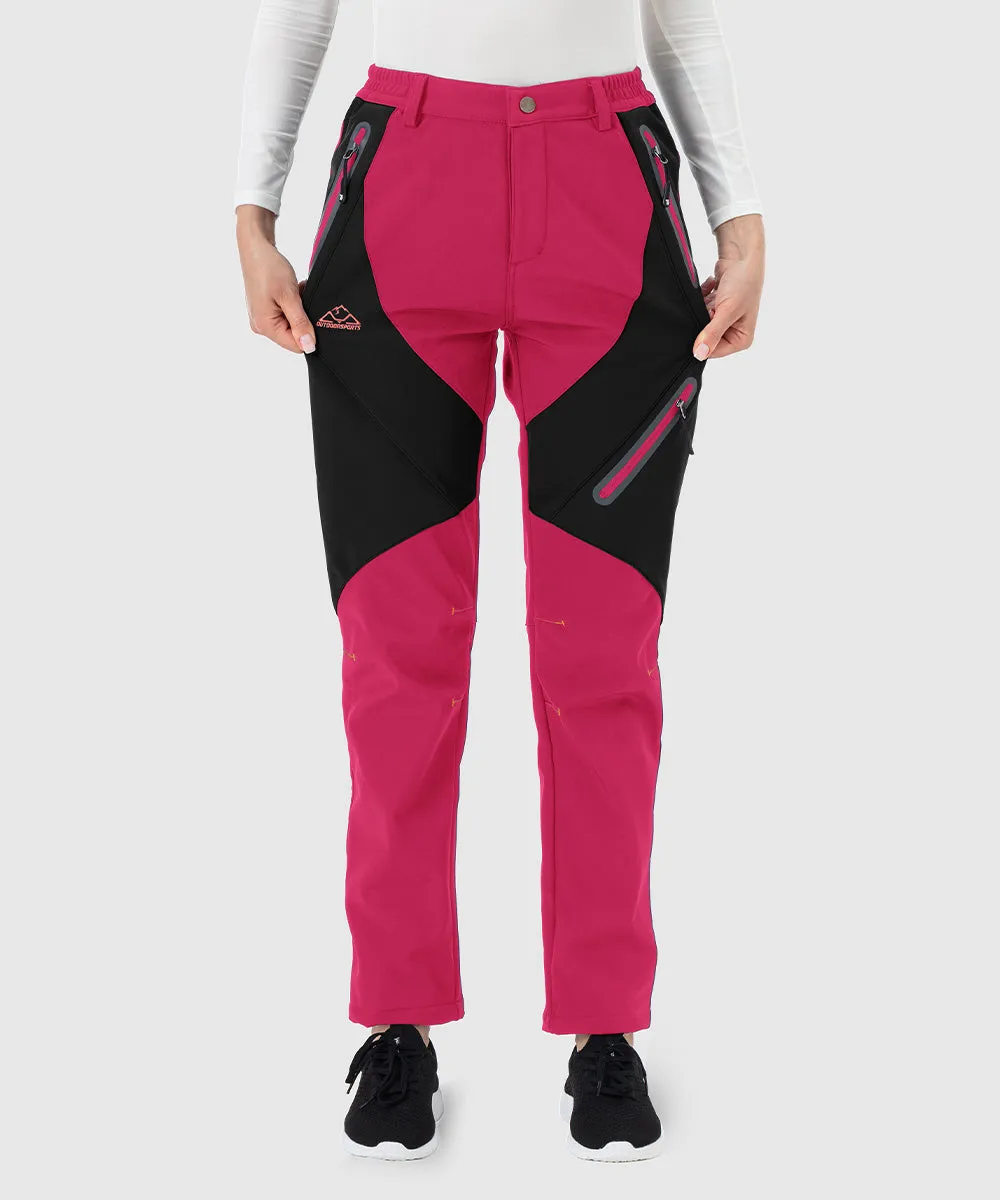 Women's Windproof Fleece Lined Hiking Pants