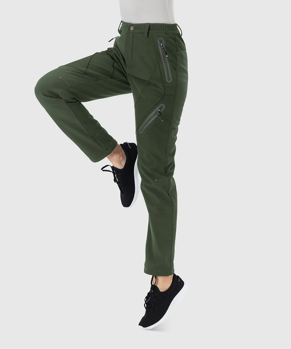 Women's Windproof Fleece Lined Hiking Pants