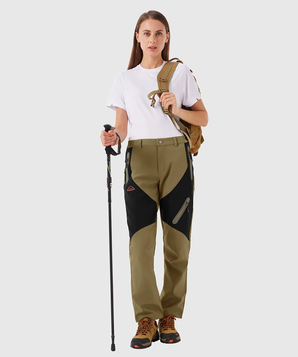 Women's Windproof Fleece Lined Hiking Pants
