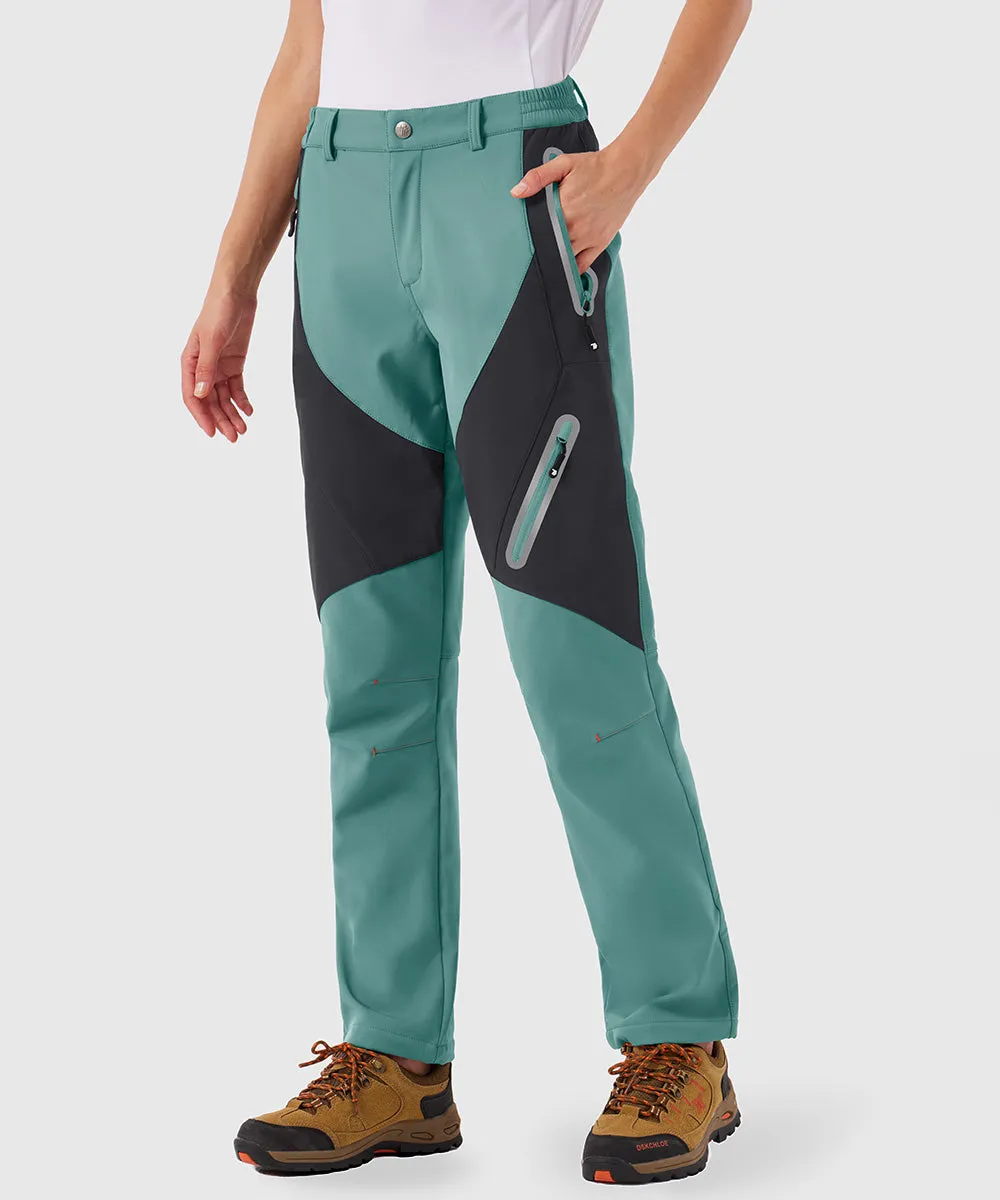 Women's Windproof Fleece Lined Hiking Pants