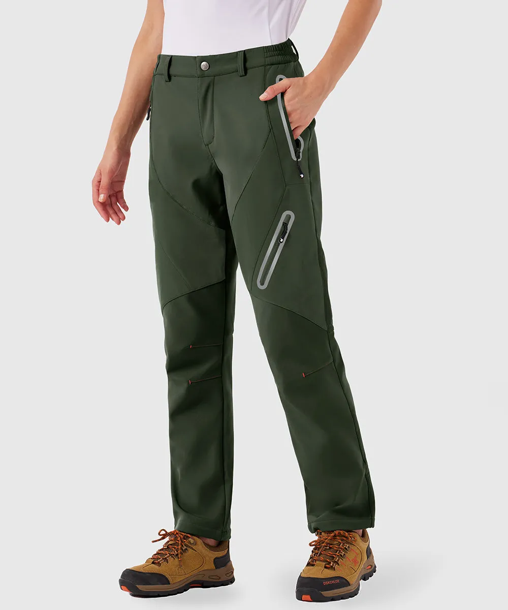 Women's Windproof Fleece Lined Hiking Pants