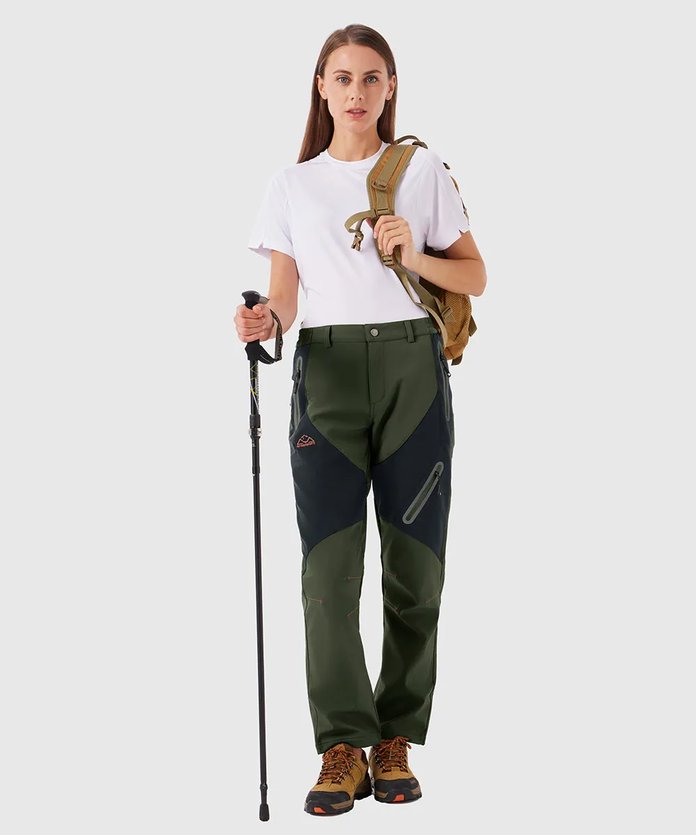Women's Windproof Fleece Lined Hiking Pants