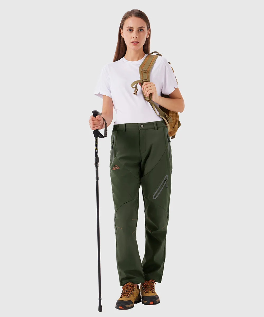 Women's Windproof Fleece Lined Hiking Pants