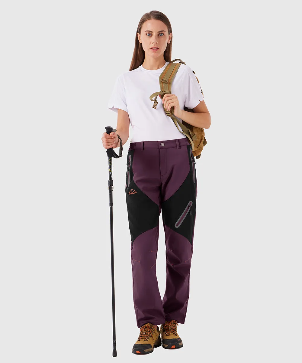 Women's Windproof Fleece Lined Hiking Pants