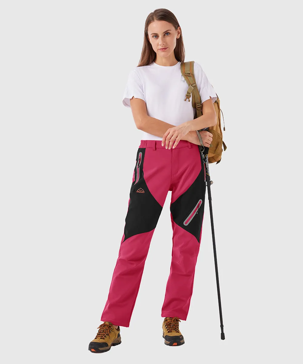 Women's Windproof Fleece Lined Hiking Pants