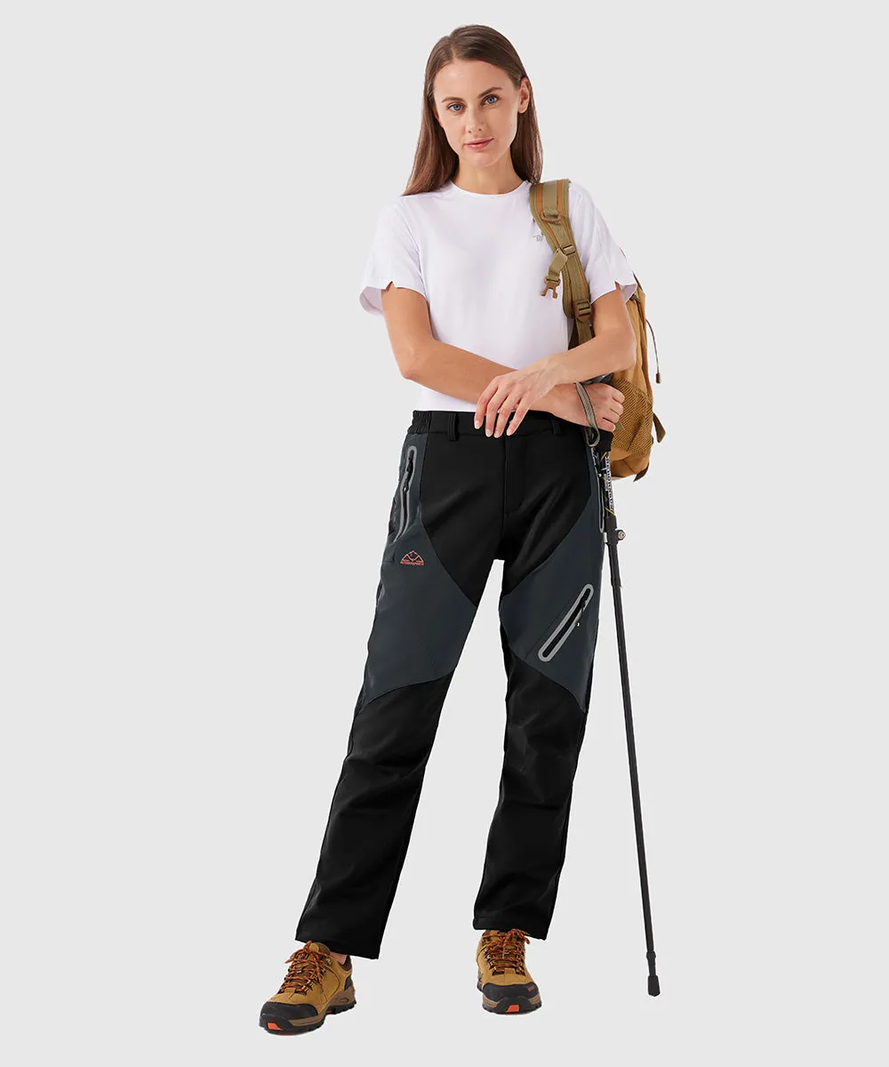 Women's Windproof Fleece Lined Hiking Pants